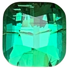 Vibrant Green Tourmaline 5.45 Carat Cushion Cut Natural Loose Gemstone for Ring
