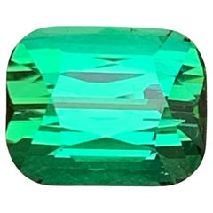 Vibrant Green Tourmaline 8.29 Carat Cushion Cut Natural Loose Gemstone for Ring