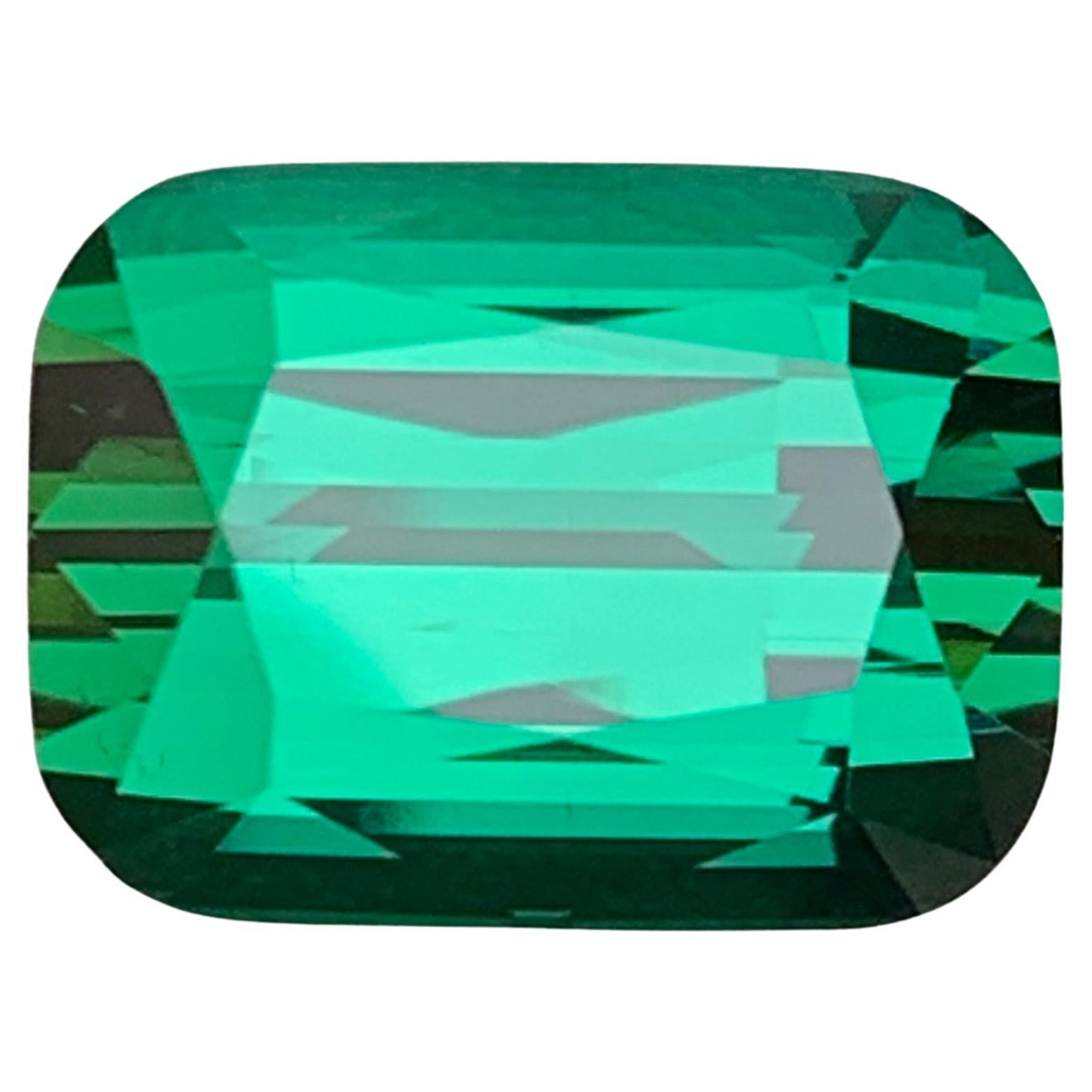 Vibrant Green Tourmaline 9.16 Carat Cushion Cut Natural Loose Gemstone for Ring