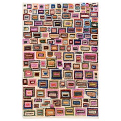Vibrant Hand-knotted Modern Rug, 100% Wool, Custom Options Available