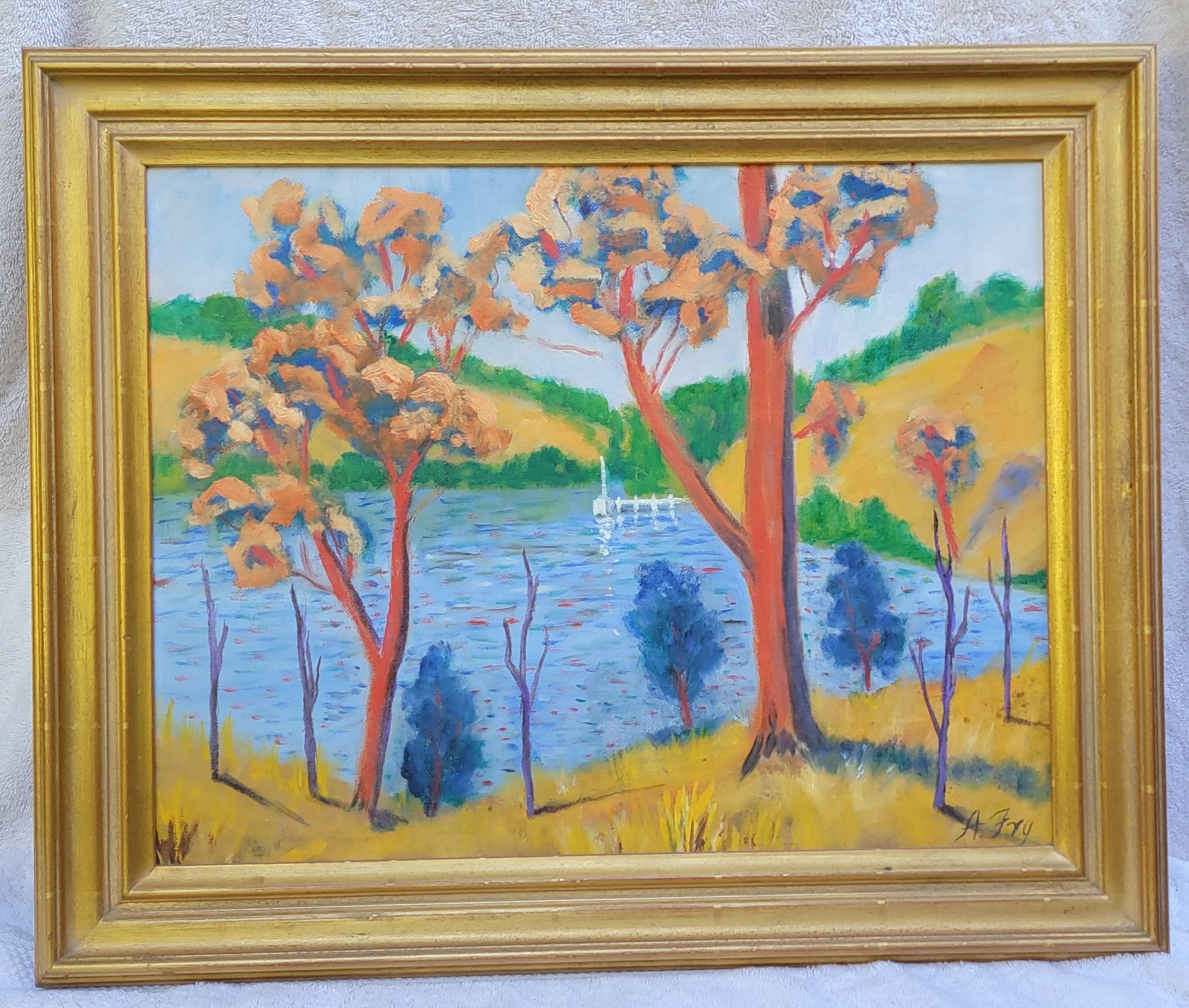 Vibrant Impressionist Landscape / Lake Painting 1