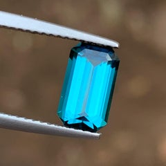 Vibrant Intense Blue Natural Indicolite Tourmaline Ring Loose Gemstone 1.90 CT