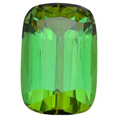 Colgante Gema Suelta Turmalina Natural Verde Intenso Vibrante 16.70 Ct Cojín