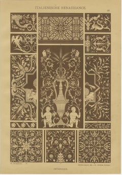 Vibrant Italian Renaissance Decorative Art Plates – Original Chromolithos, 1887