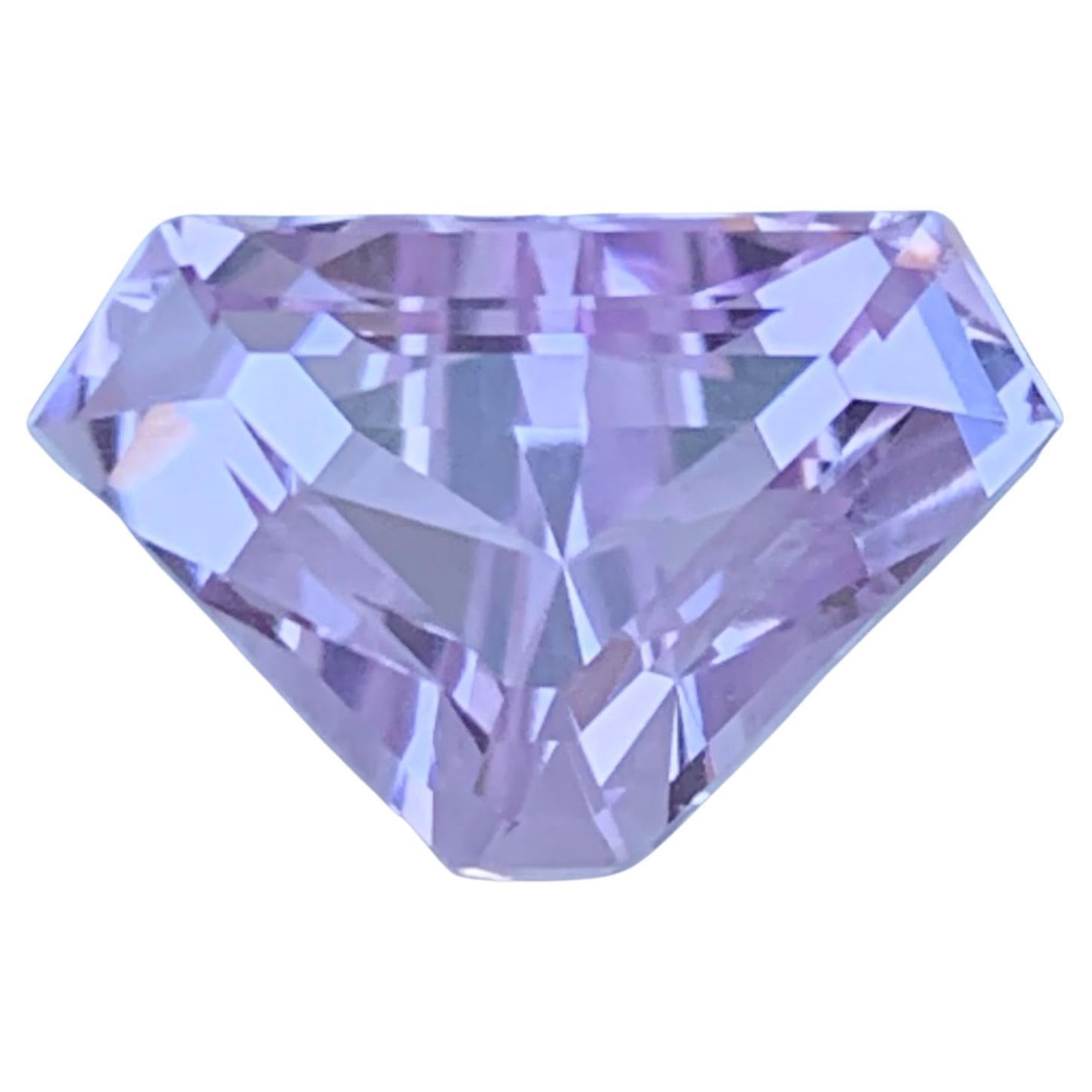 Vibrant Lilac Pink Natural Kunzite Ring Loose Gemstone 5.80 Ct Triangle Cut