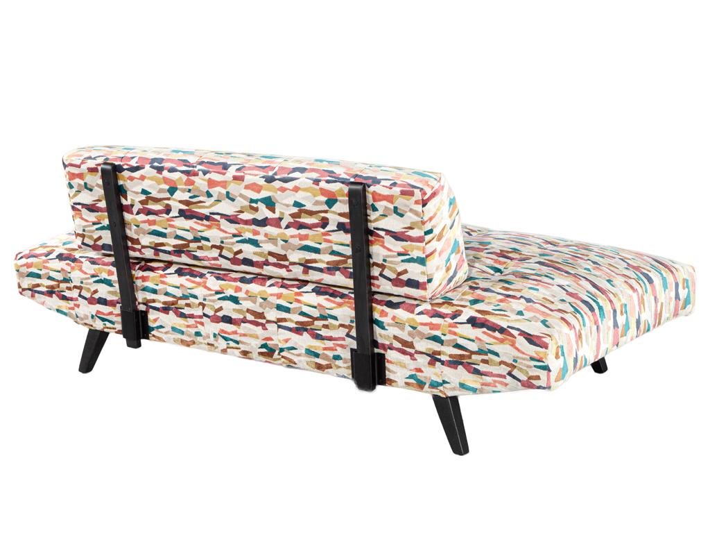 Fabric Vibrant Mid-Century Modern Sofa in the Style of Adrian Pearsall For Sale