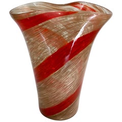 Vibrant Midcentury Murano Vase by Fratelli Toso