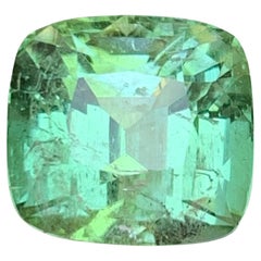 Vibrant Minty Green Tourmaline 10.86 Ct Natural Loose Gemstone Cushion Cut-Ring