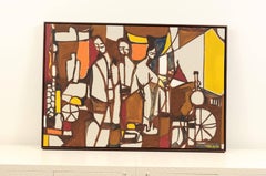 Vibrant Modern Abstract by Arnold Weber, Dated June 1965