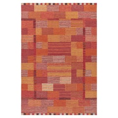Vibrant Modern Swedish Flat Weave Wool Rug by Doris Leslie Blau