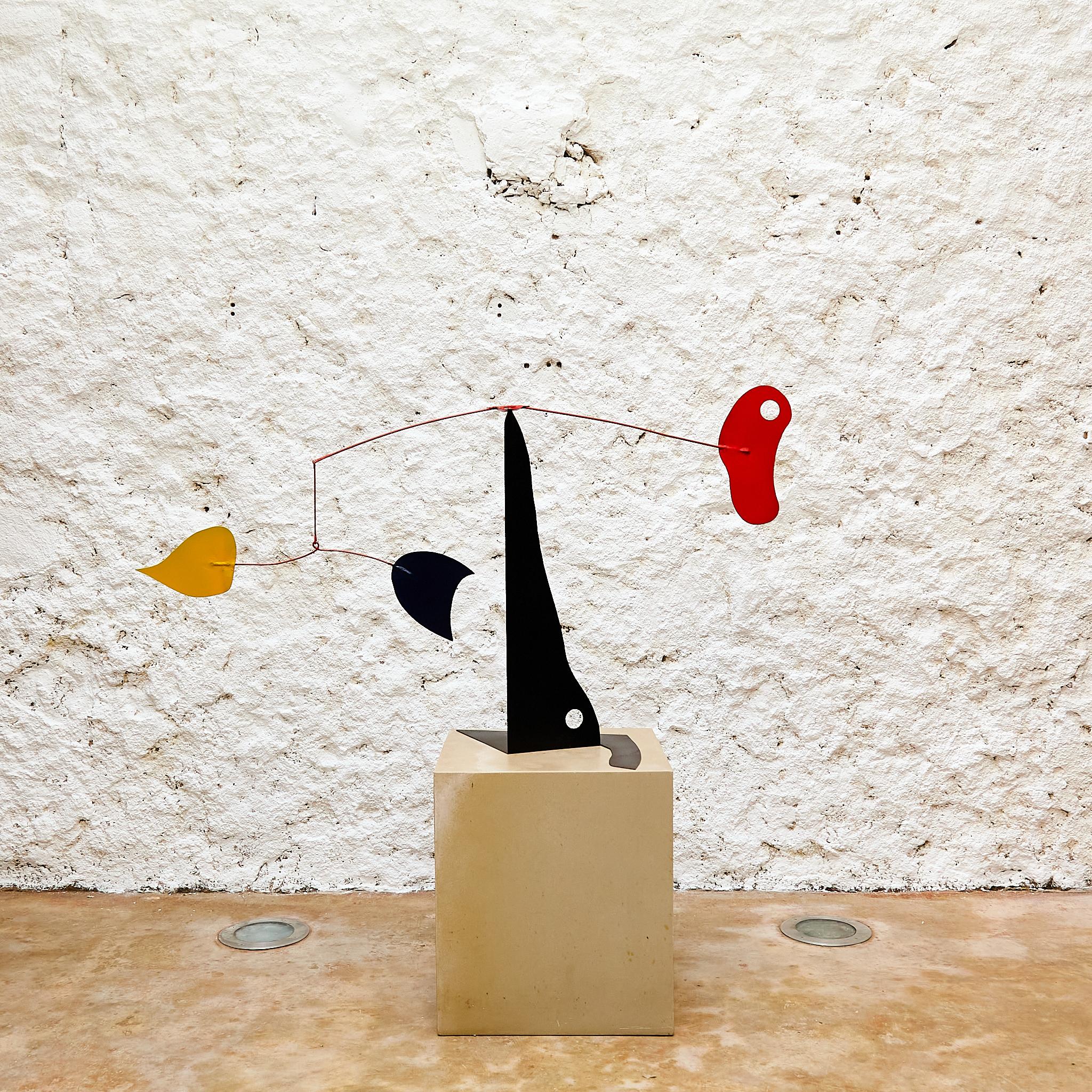 Vibrant Motion:  Kinetic Sculpture - Iron, Paint, Movement

Manufactured in France by unknown artist, circa 2010.

In original condition with minor wear consistent of age and use, preserving a beautiful patina.

Materials: 
Metal 

Dimensions: 
D