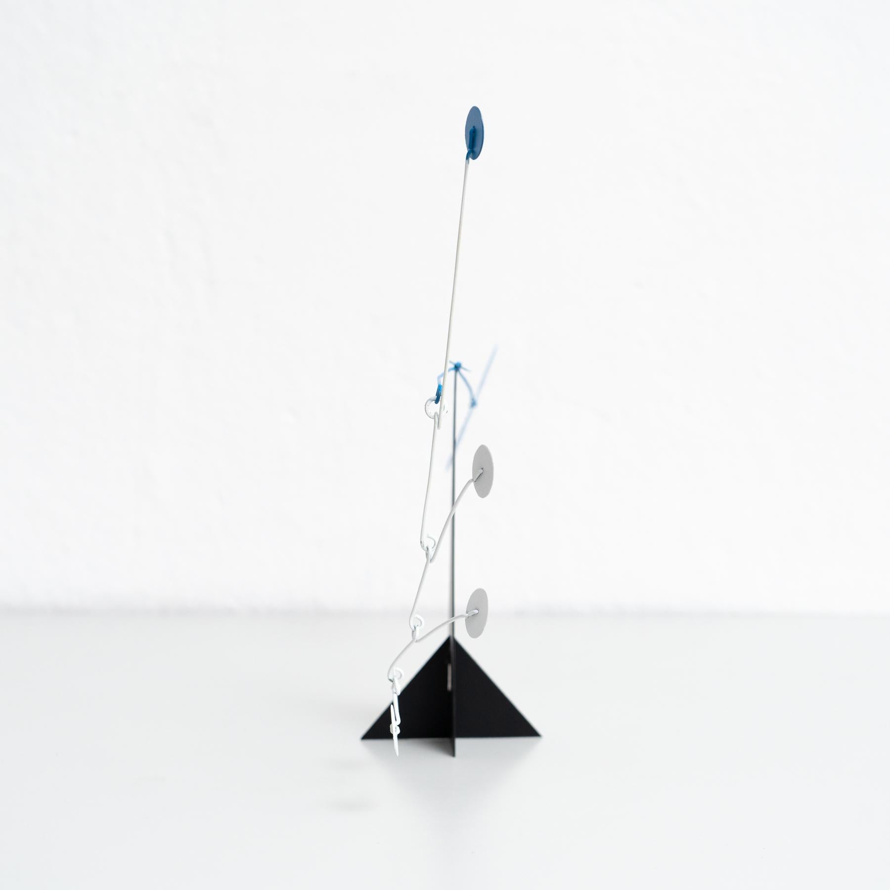 Mid-Century Modern Vibrant Motion: Kinetic Sculpture - Iron, Paint, Movement