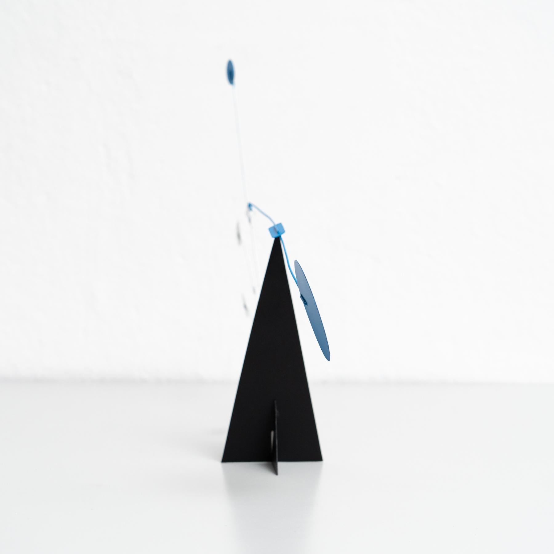 Late 20th Century Vibrant Motion: Kinetic Sculpture - Iron, Paint, Movement