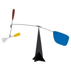 Mouvement vibrant : Sculpture cinétique - fer, peinture, mouvement
