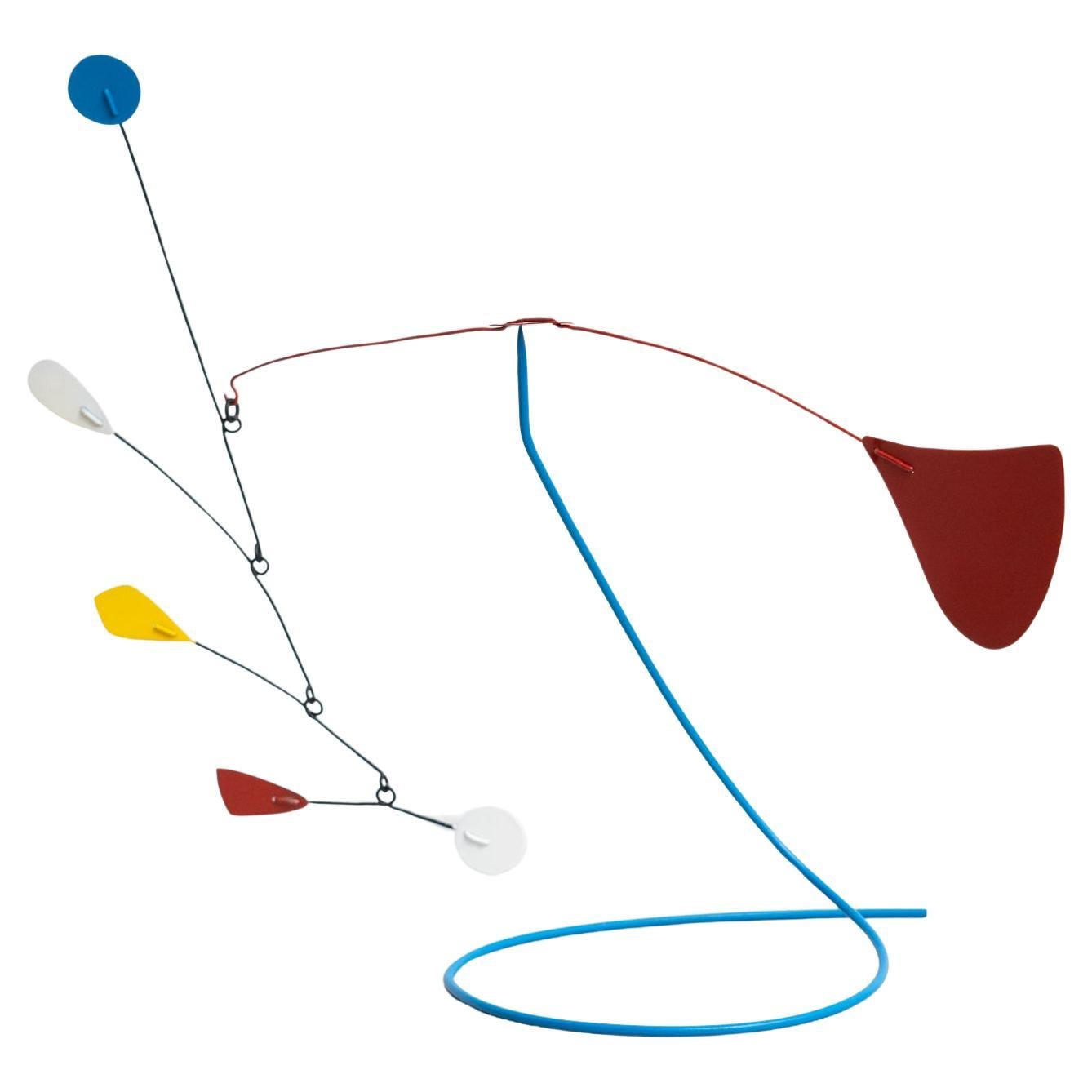 Mouvement vibrant : Sculpture cinétique - fer, peinture, mouvement