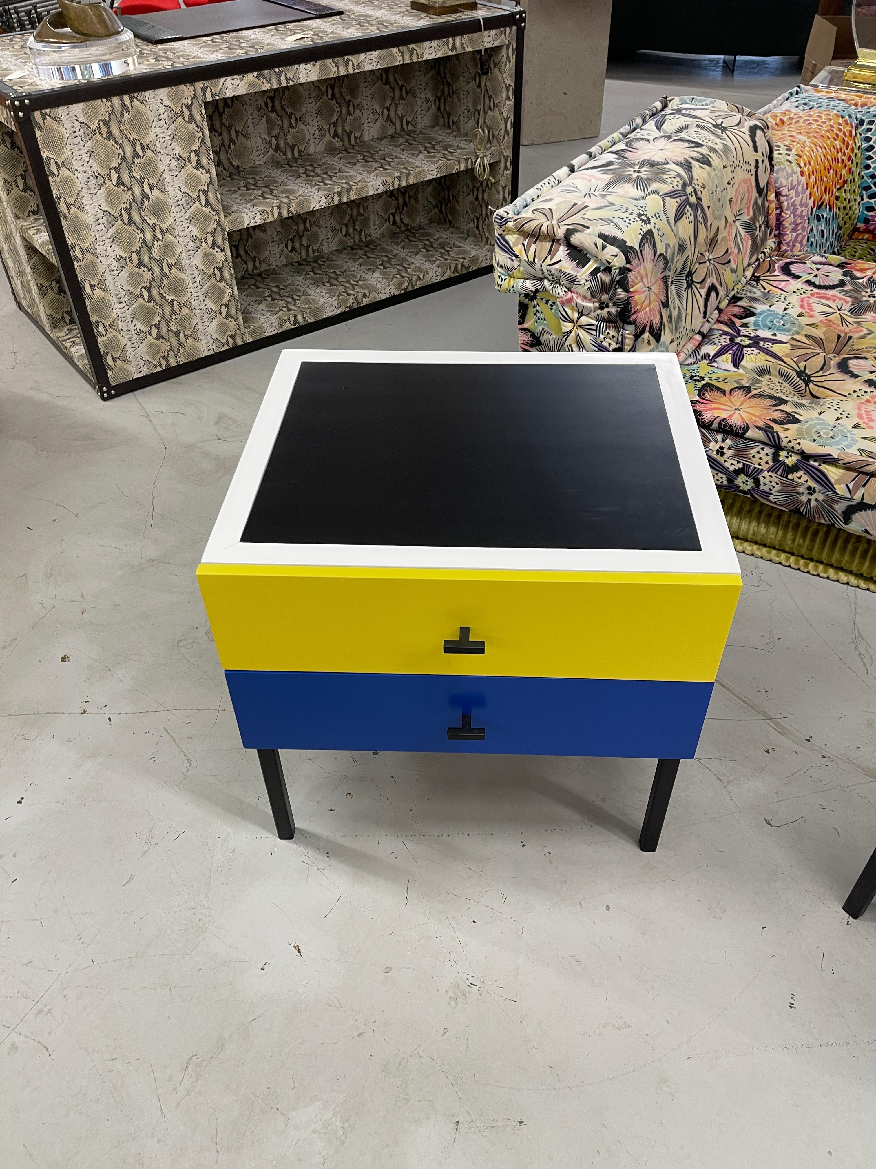 American Vibrant Nightstands in Primary Colors For Sale