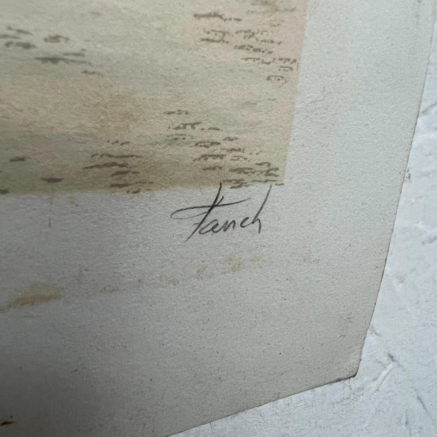 Francois Ledan Volkskunst Ozeanlandschaft Lithographie von Fanch im Angebot 3