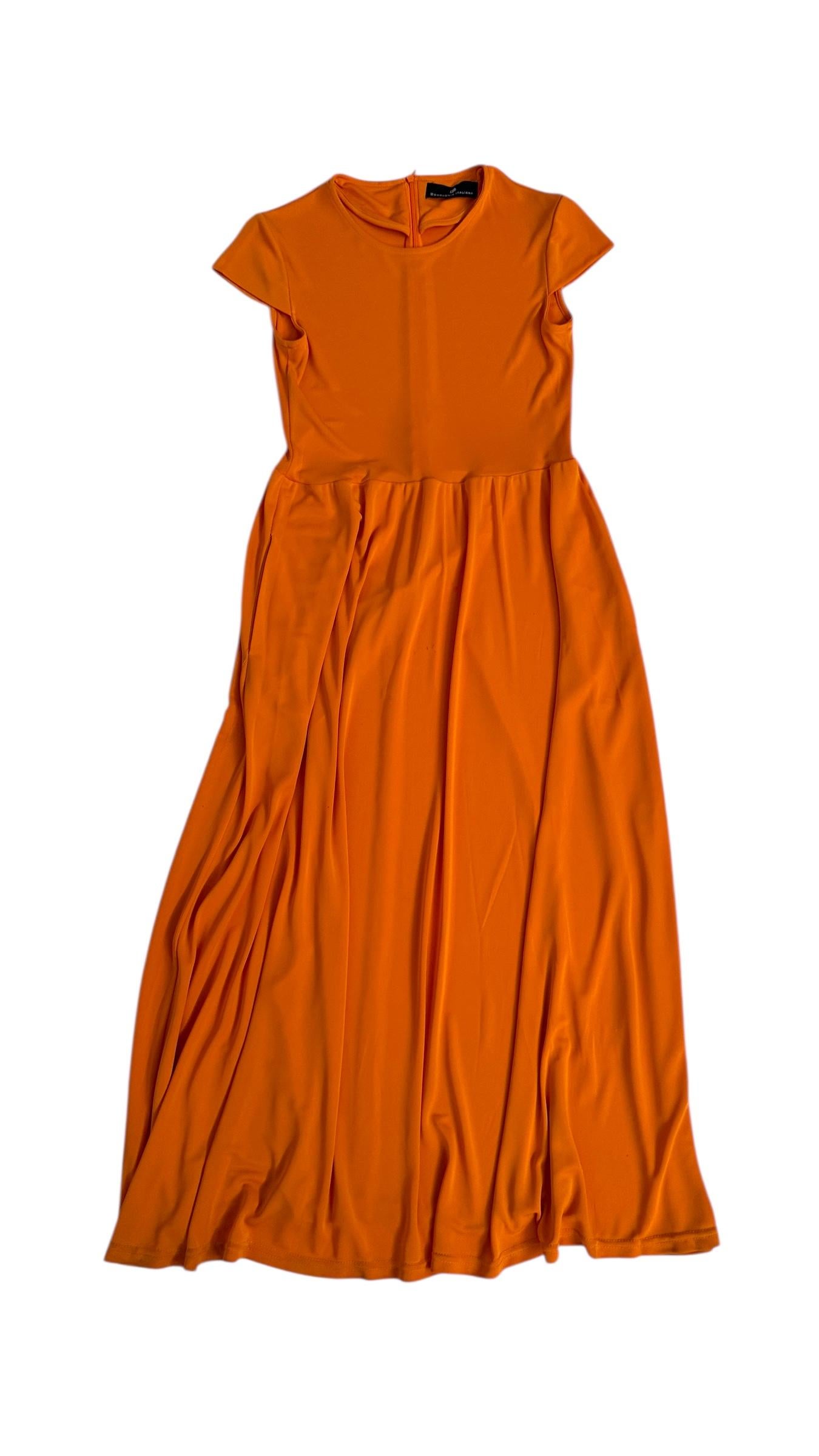 Robe bodycon orange vif par Compagnia Italiana en vente 7