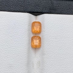 Vibrant Orange Natural Spessartine / Mandarin Garnet Loose Gemstones Pair 1.30Ct Vibrant Orange Natural Spessartine / Mandarin Garnet Loose Gemstones Pair 1.30Ct