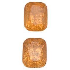 Vibrant Orange Natural Spessartine / Mandarin Garnet Loose Gemstones Pair 1.30Ct