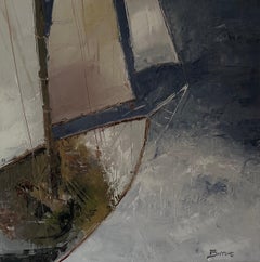 Vibrant Original Oil on Canvas, Titled "Stem To Stern" by John Michael Burrows