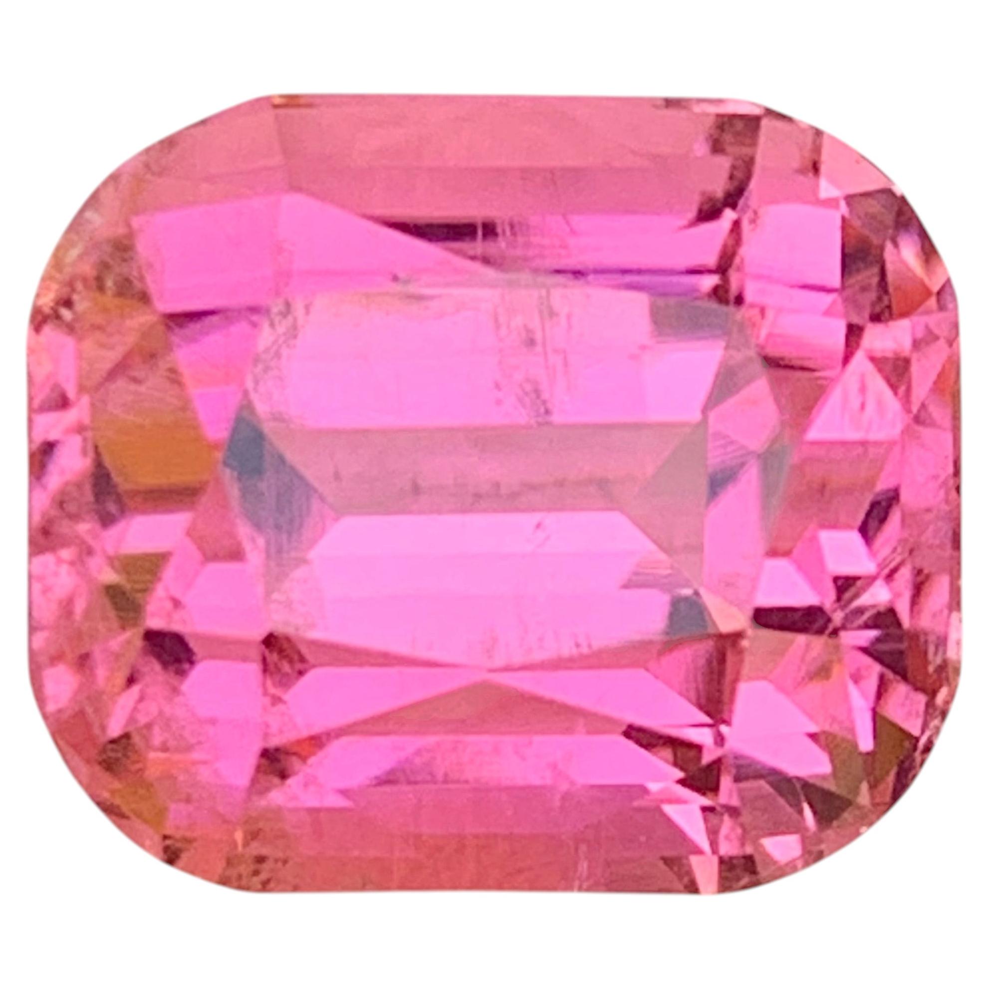 Vibrierende rosa natürlichen Turmalin 11,06 Karat Cushion Cut lose Edelstein für Ring