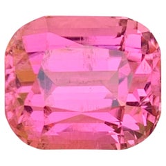 Vibrante tormalina naturale rosa da 11,06 carati con taglio a cuscino, gemma sfusa per anello