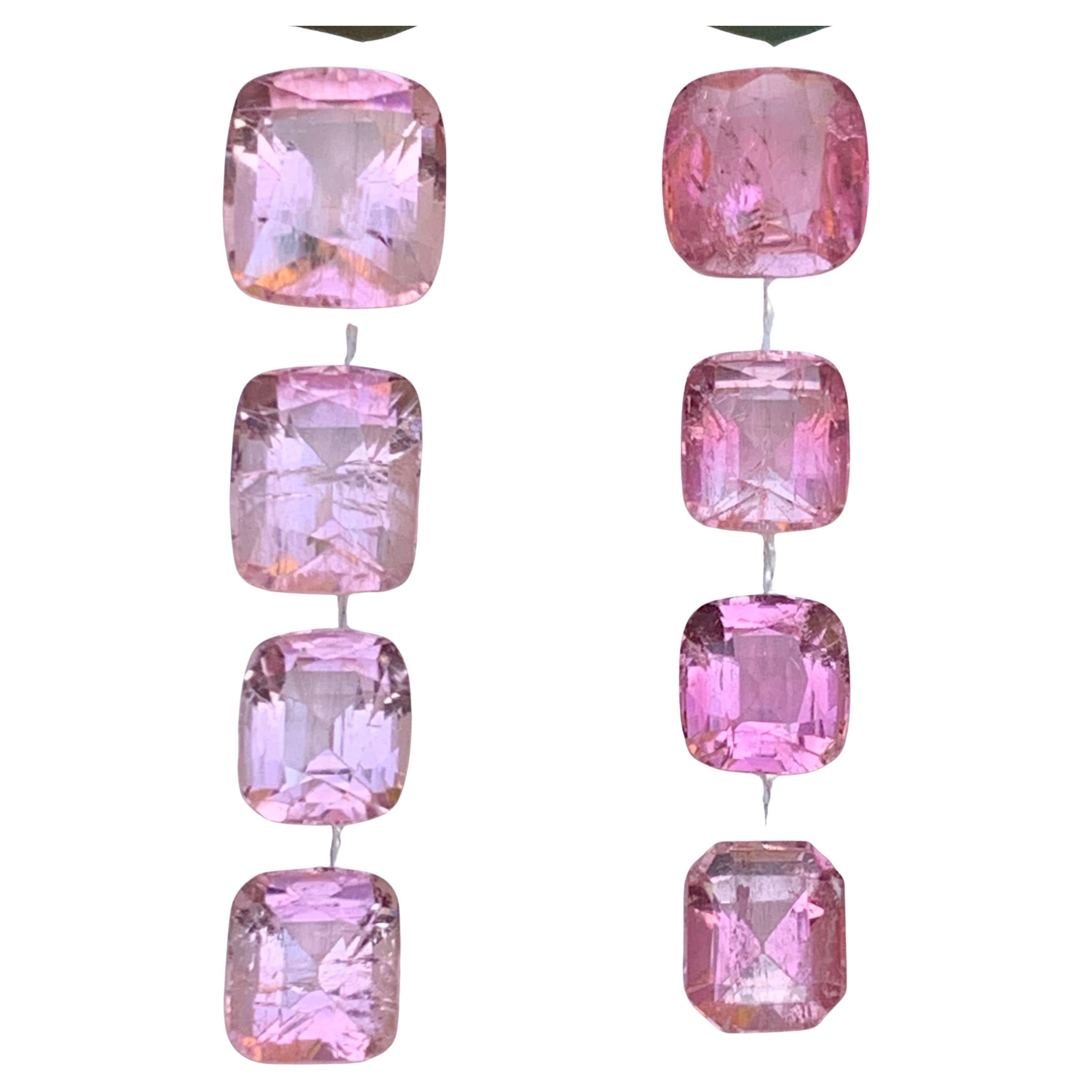 Gemas sueltas de turmalina natural rosa vibrante Lote 15 ct talla cojín-Joyería