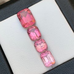 Vibrant Pink Natural Tourmaline Loose Gemstones Lot 8.60 Ct Cushion Cut-Jewelry