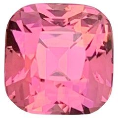 Vibrant Pink Natural Tourmaline Ring Loose Gemstone 4.50 Ct Cushion Cut-Jewelry