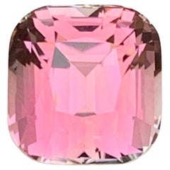 Vibrant Pink Natural Tourmaline Ring Loose Gemstone 4.75 Ct Cushion Cut-Jewelry