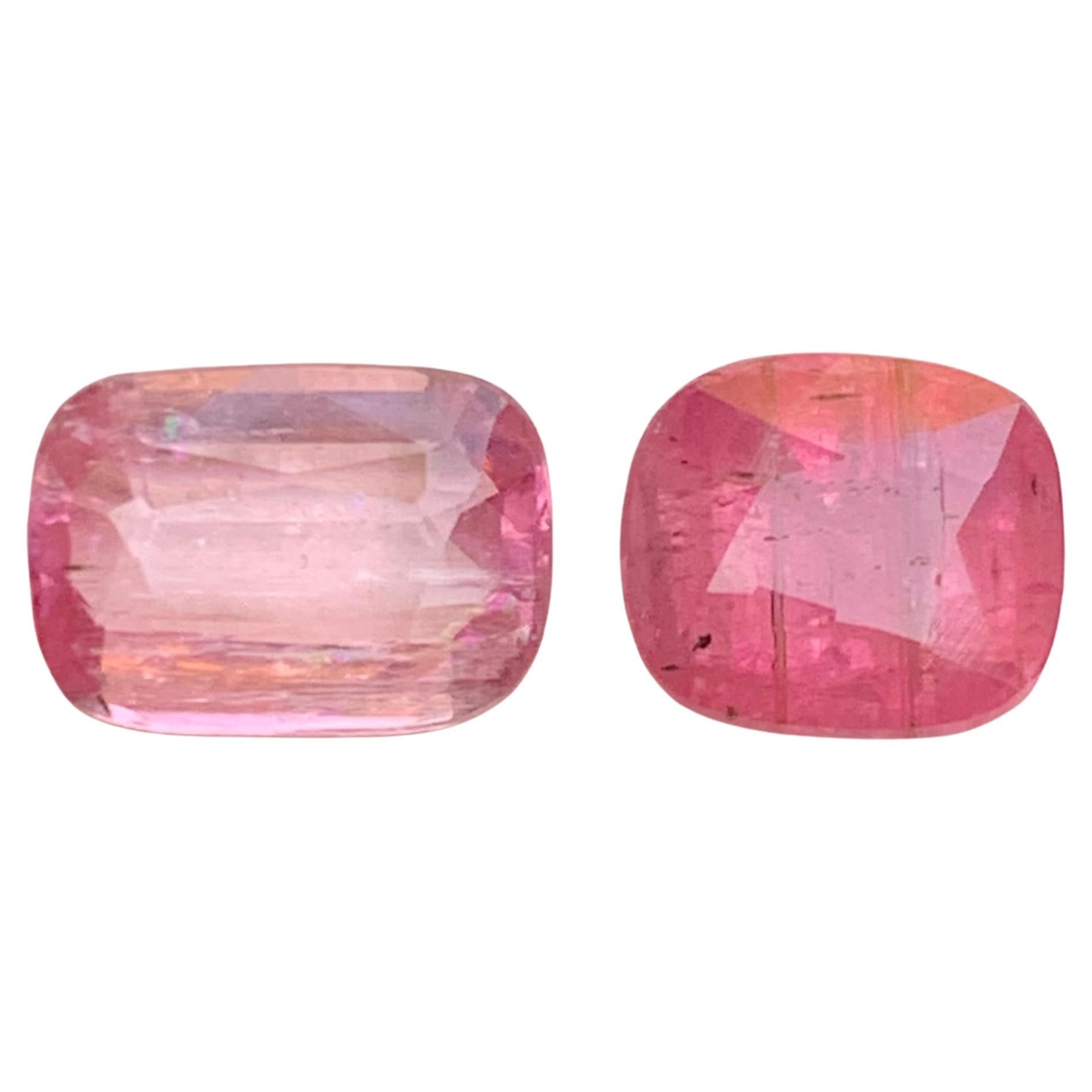Vibrant Pink Rubellite Tourmaline 4.22 Ct Cushion Cut Natural Loose Gemstones (pierres précieuses en vrac)