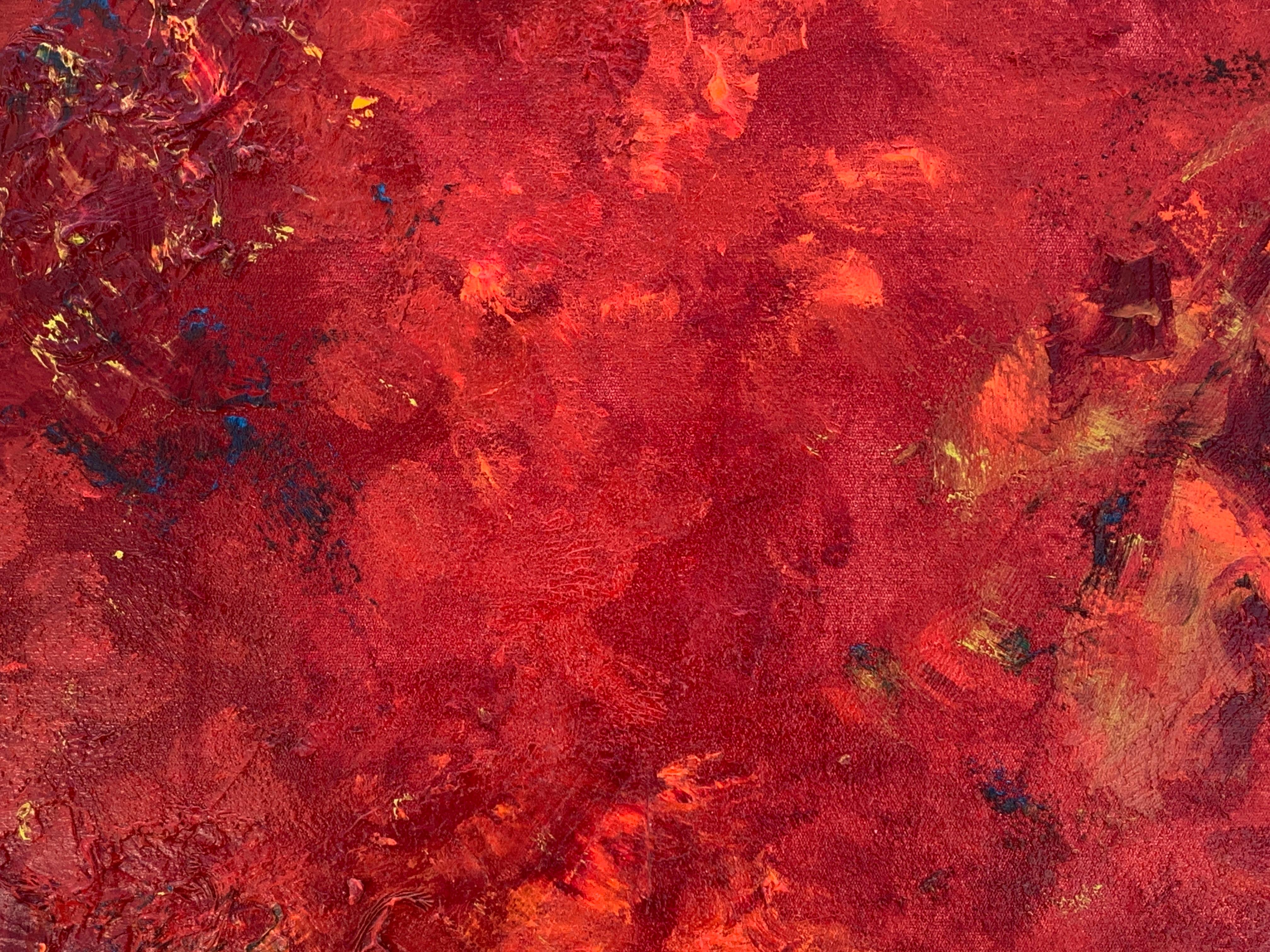 Contemporary Vibrant Red Abstract 