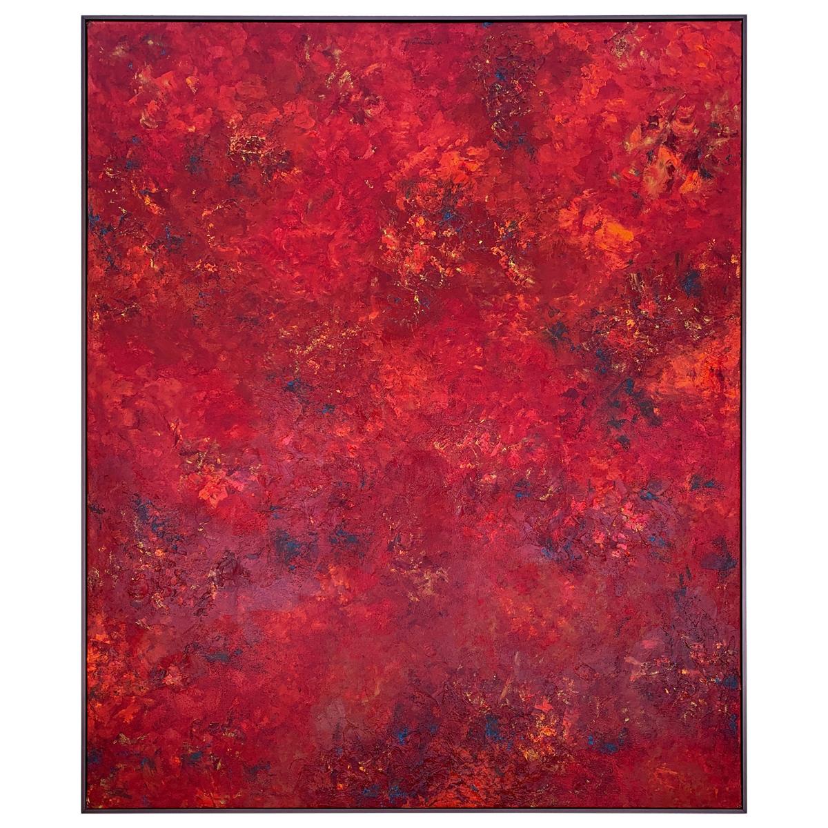 Vibrant Red Abstract "Pompeii"