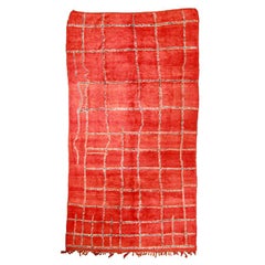 Vibrant Red Moroccan Rug