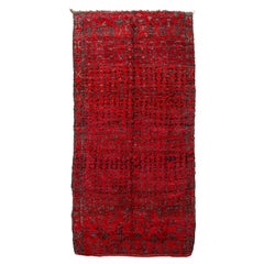 Vibrant Red Used Berber Aït bou Ichaouen carpet curated by Breuckelen Berber