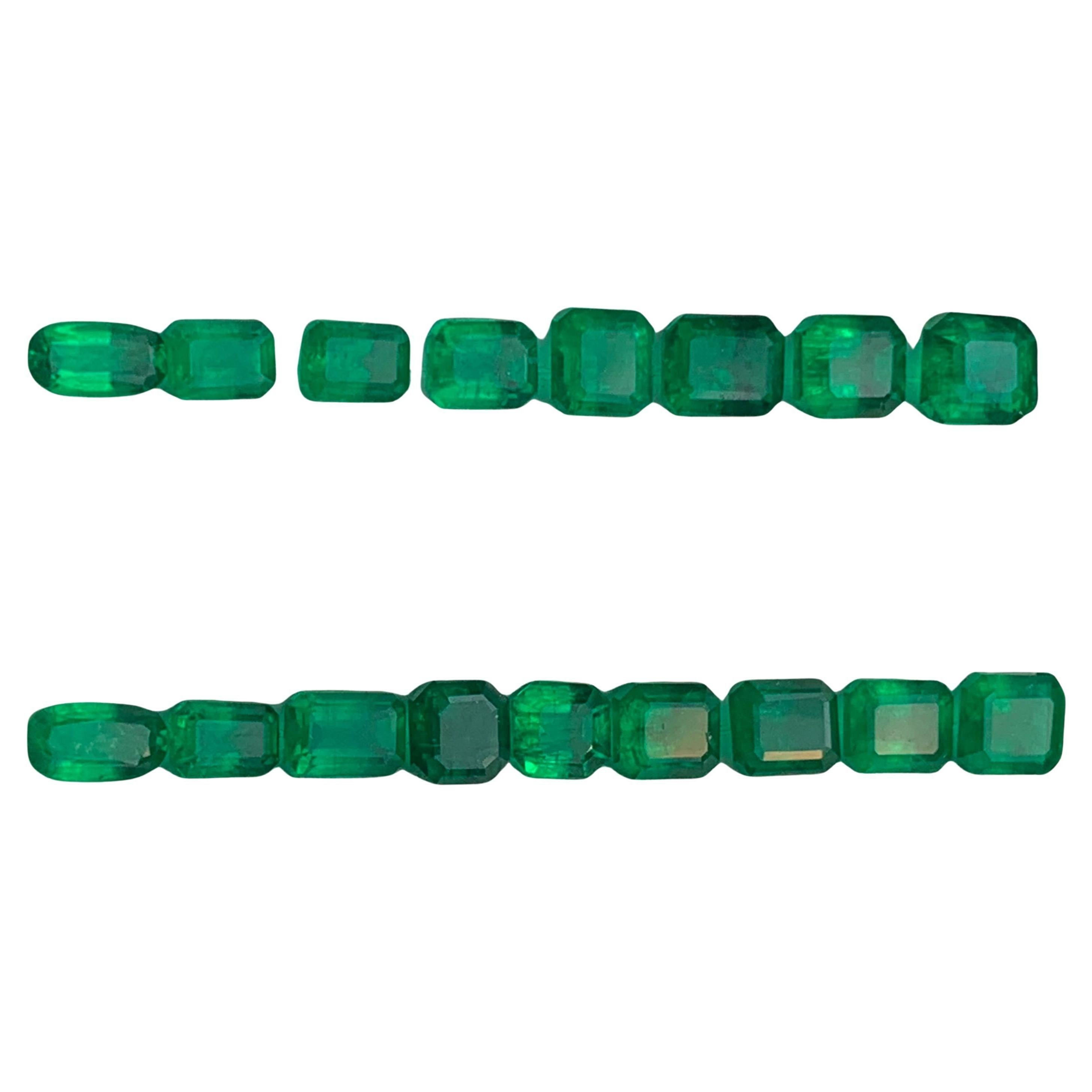 Vibrant Rich Green Natural Emerald Jewelry Size Loose Gemstone Lot 8.60 Ct-Jewel