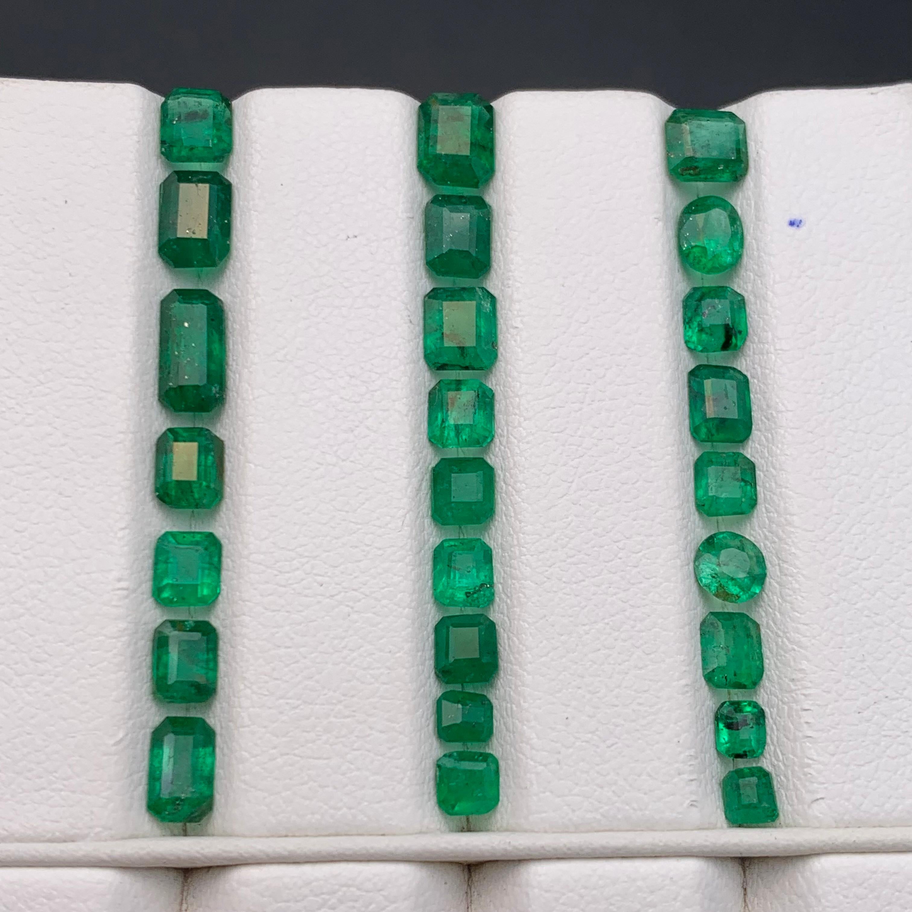 Vibrant Rich Green Natural Emerald Jewelry Size Loose Gemstones Lot 9.15 Carat 5