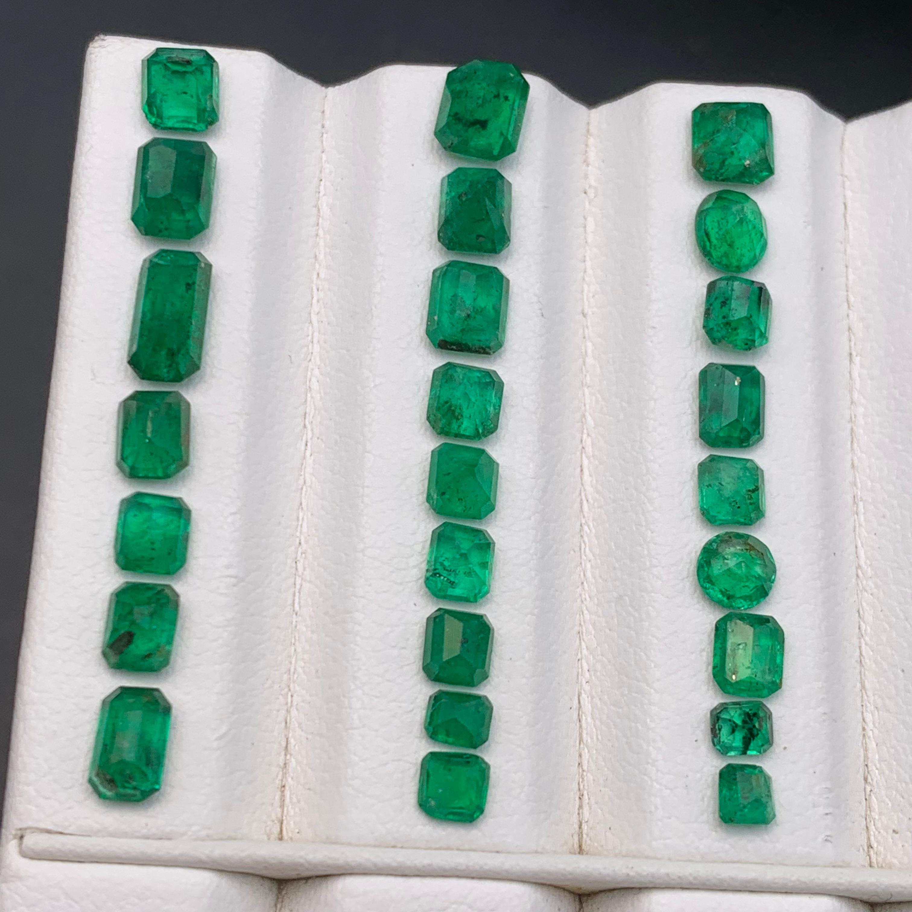 Vibrant Rich Green Natural Emerald Jewelry Size Loose Gemstones Lot 9.15 Carat 2