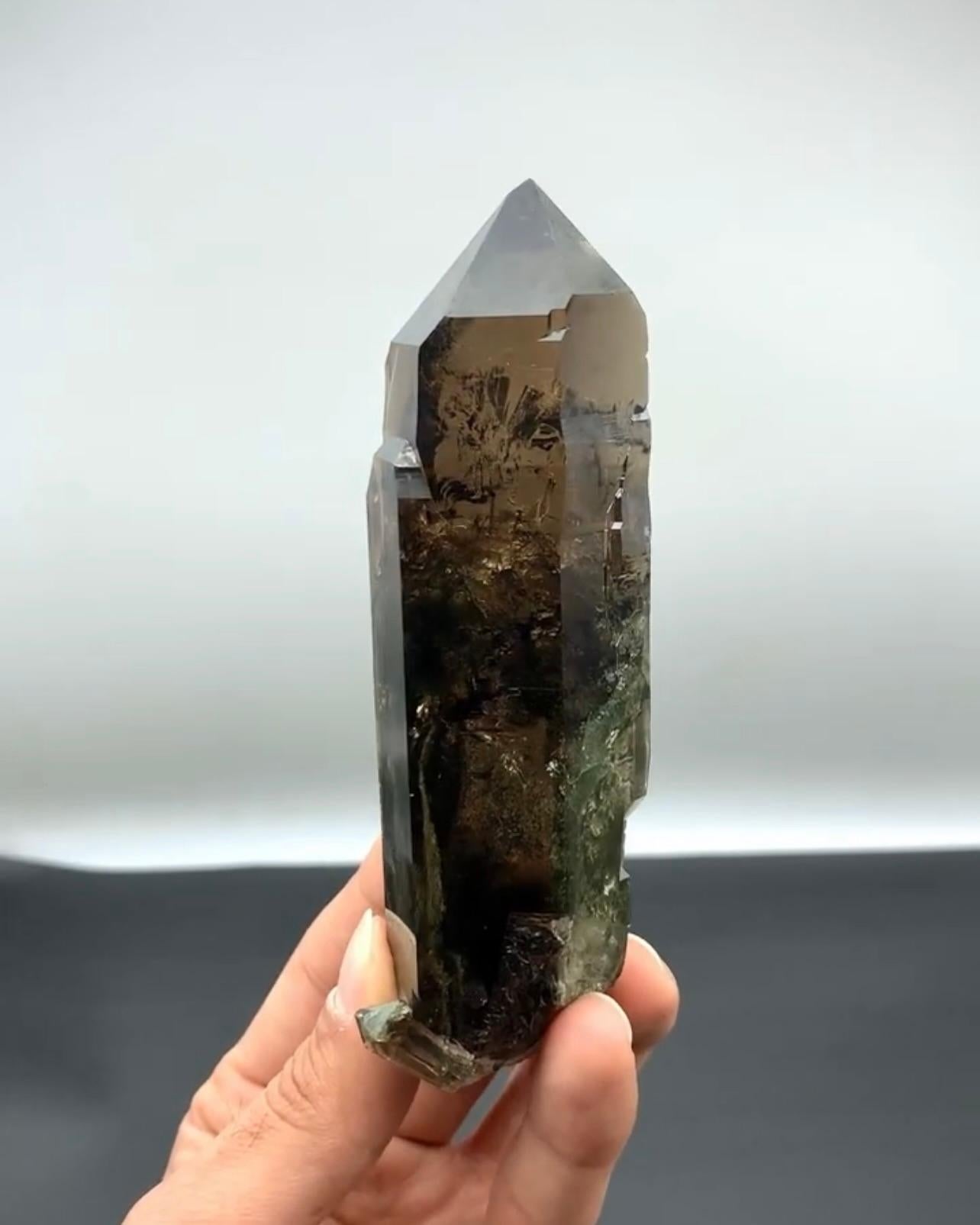 Vibrant Smoky Brown Pointed Terminated Quartz Crystal From Pakistan For Sale 1