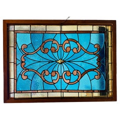 Vibrant Stained Glass Window 35" x 33"