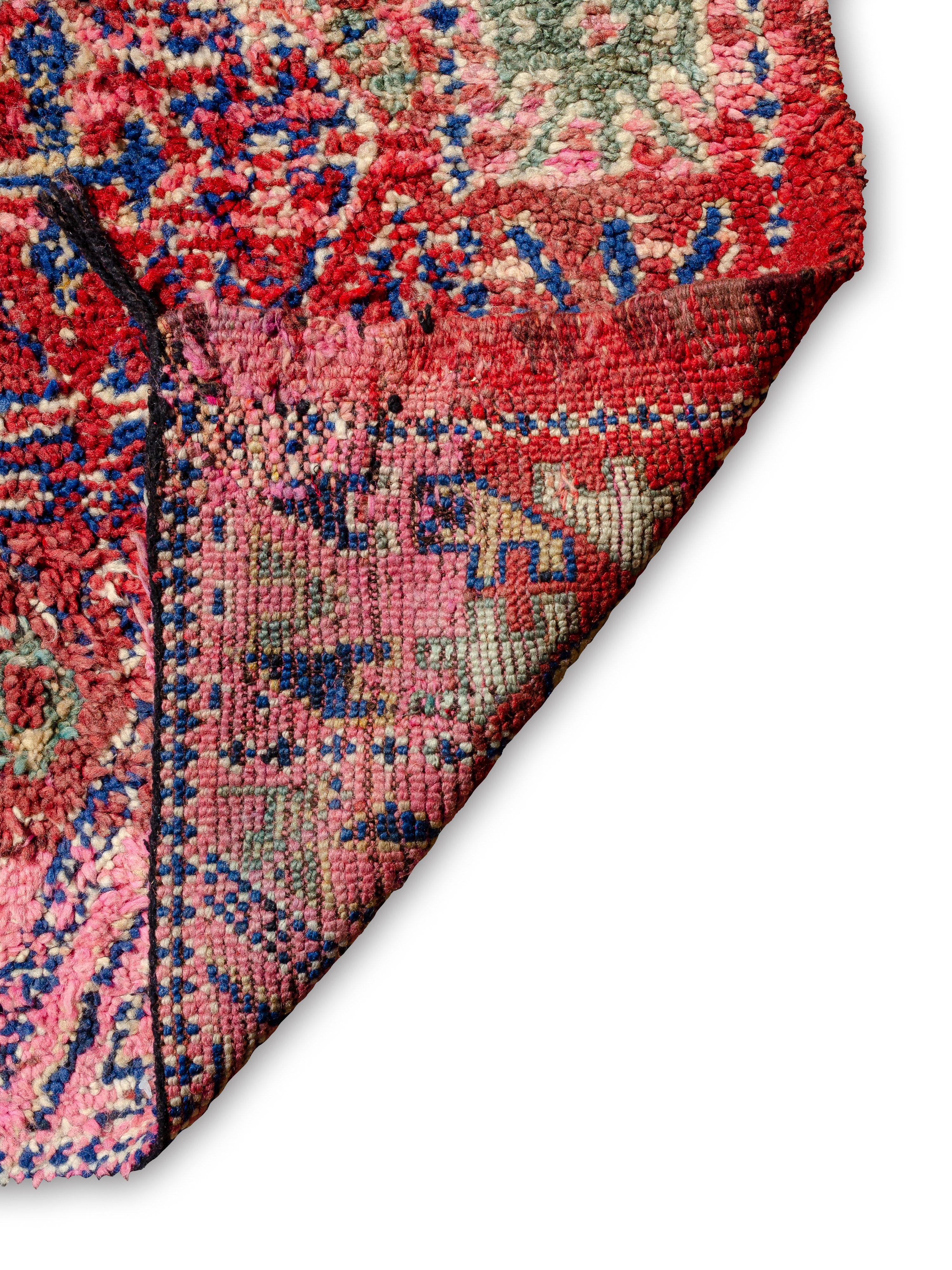 Hand-Woven Vibrant vintage Moroccan Berber Beni M'Guild carpet curated by Breuckelen Berber For Sale