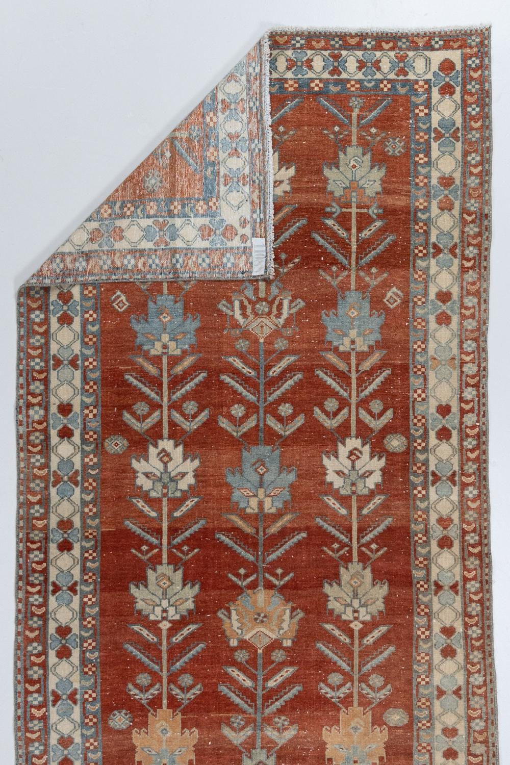 Vibrant Vintage Persian Malayer Runner For Sale 5
