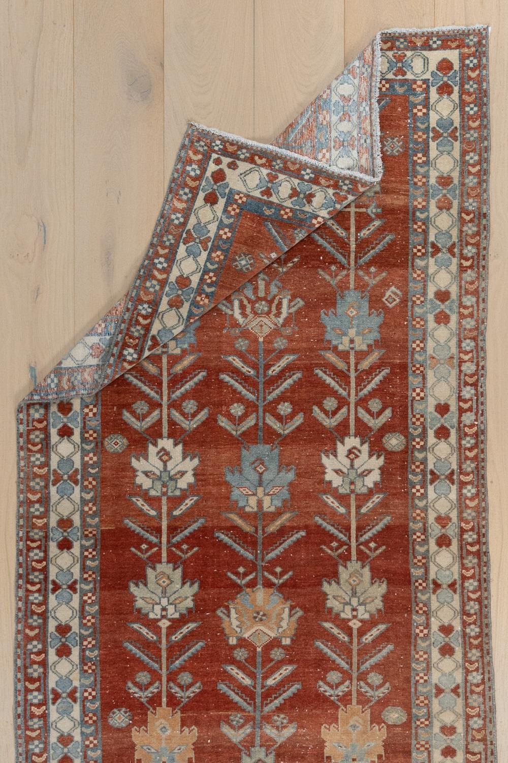 Vibrant Vintage Persian Malayer Runner For Sale 6