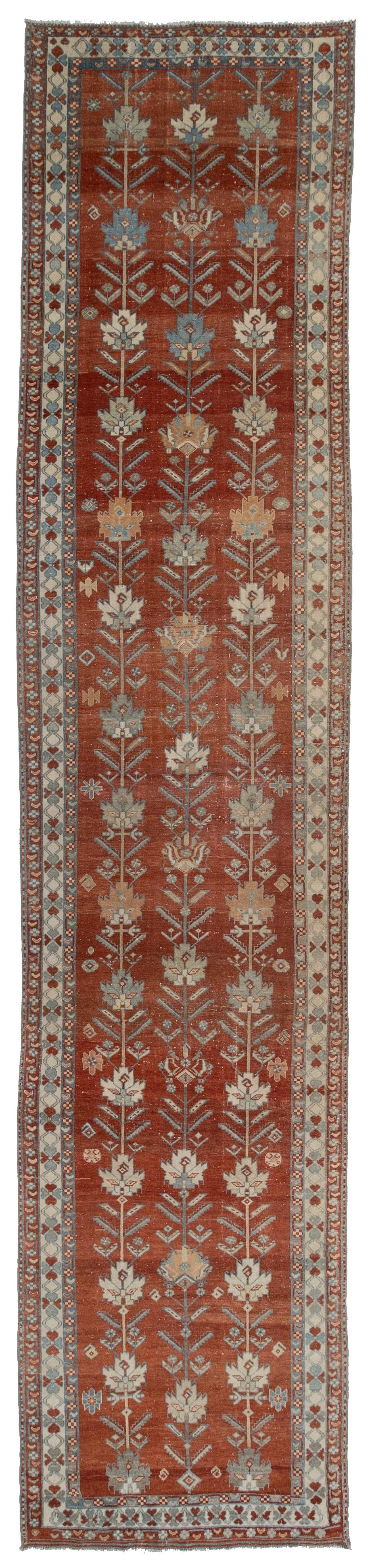 Vibrant Vintage Persian Malayer Runner For Sale 1