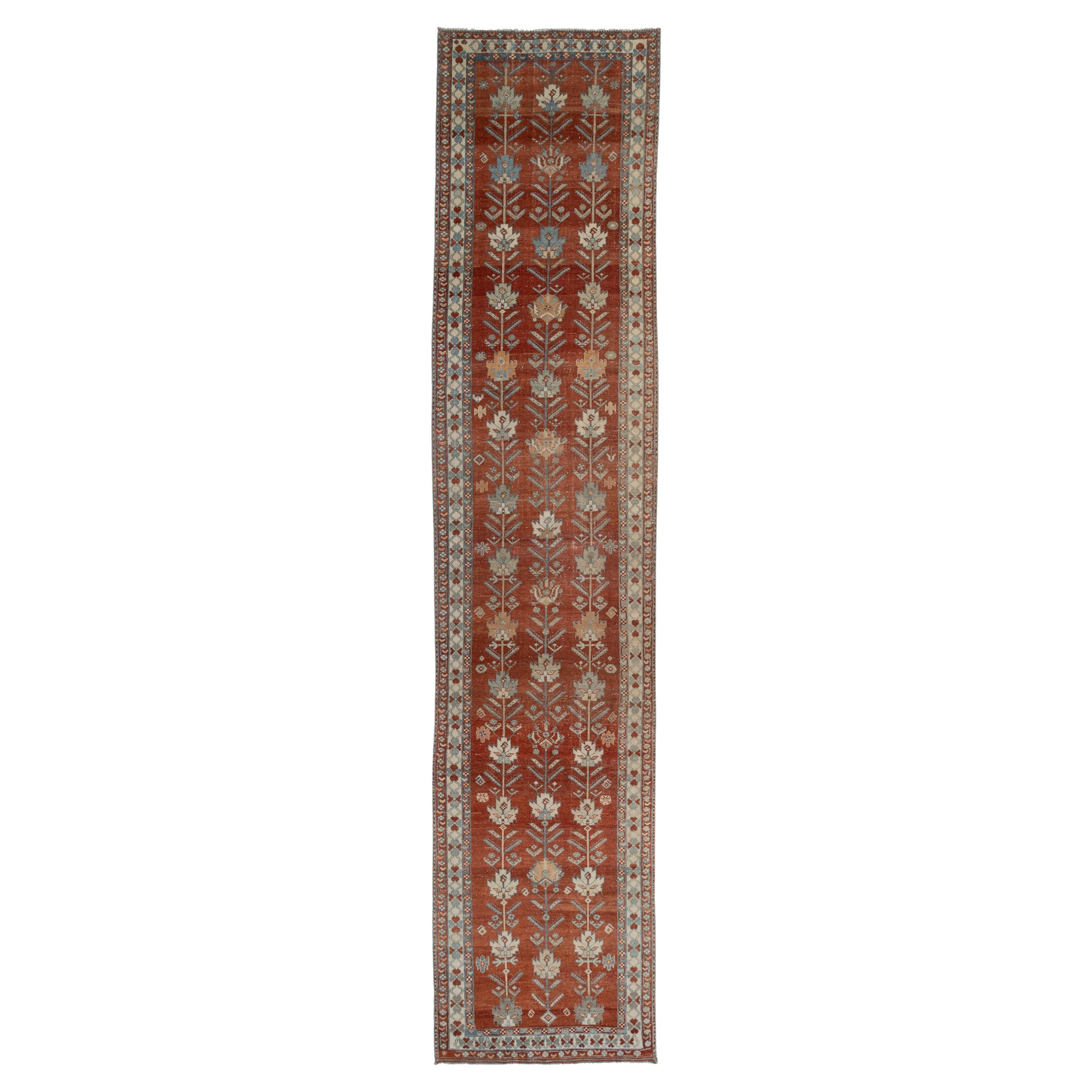 Vibrant Vintage Persian Malayer Runner For Sale