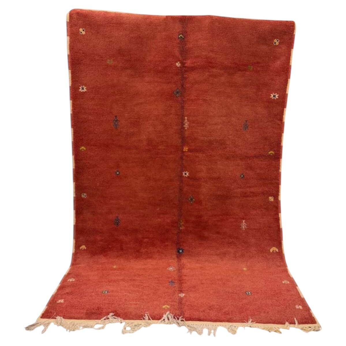 Vibrant Vintage Tribal Moroccan Red Rabat Rug