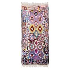 Colorful Retro Turkish Kilim Rug