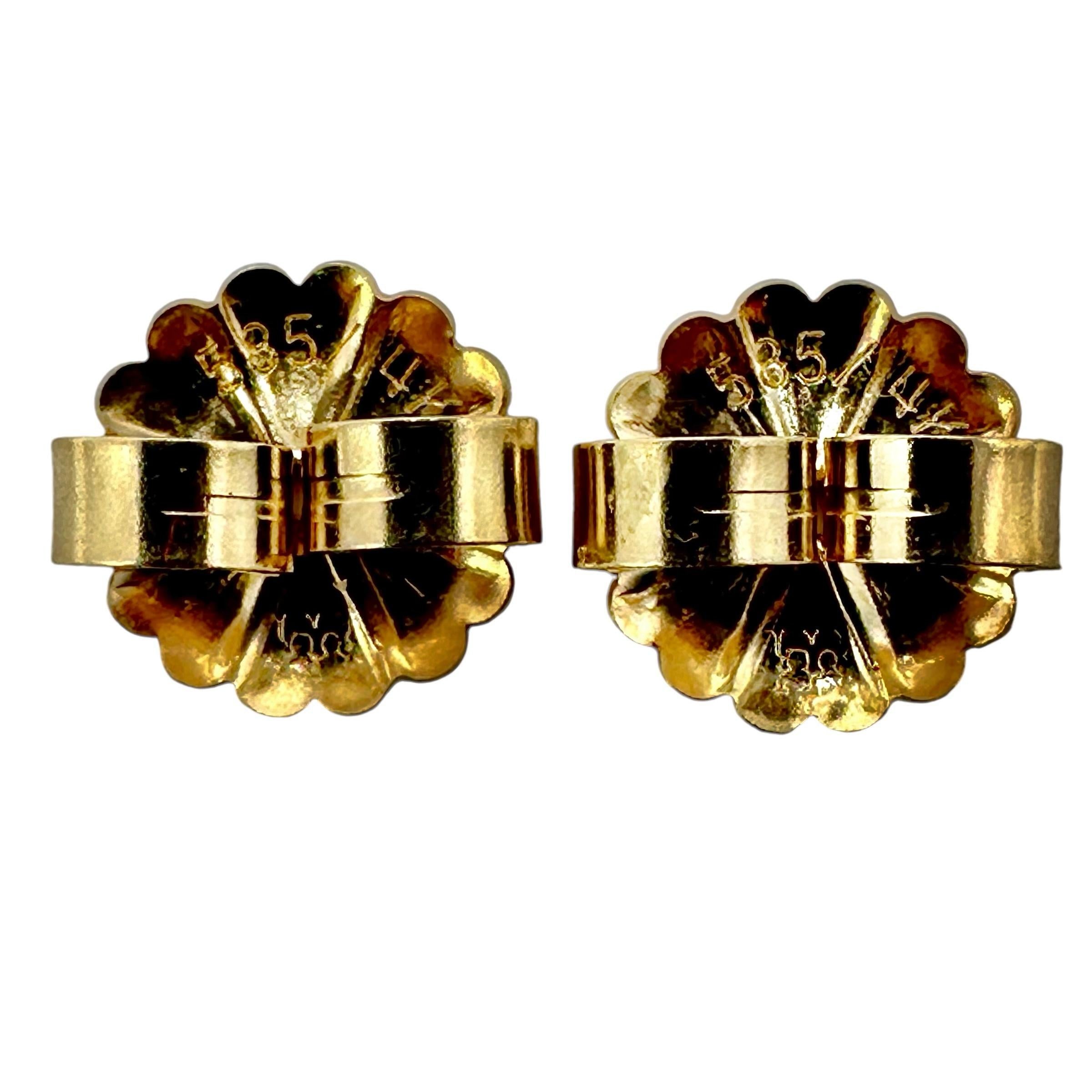 Cabochon Vibrant Yellow Gold, Fei Cui Jade, Diamond & Green Enamel Dangle Earrings For Sale