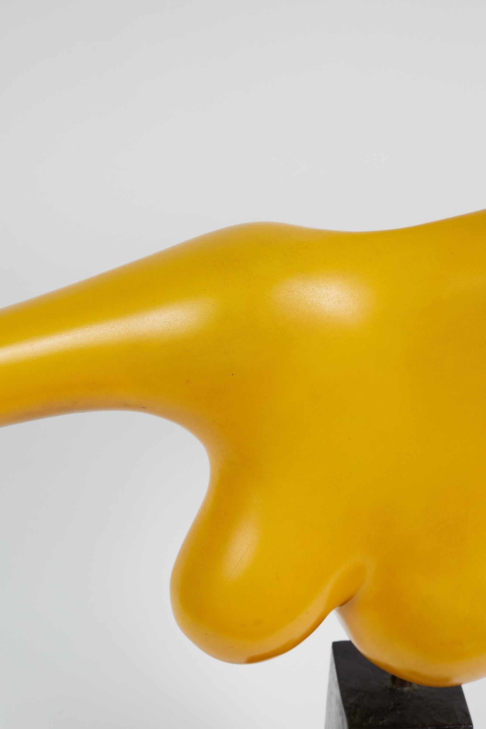 Canadian Vibrant Yellow Painted Resin Sculpture by Henry Wanton Jones
